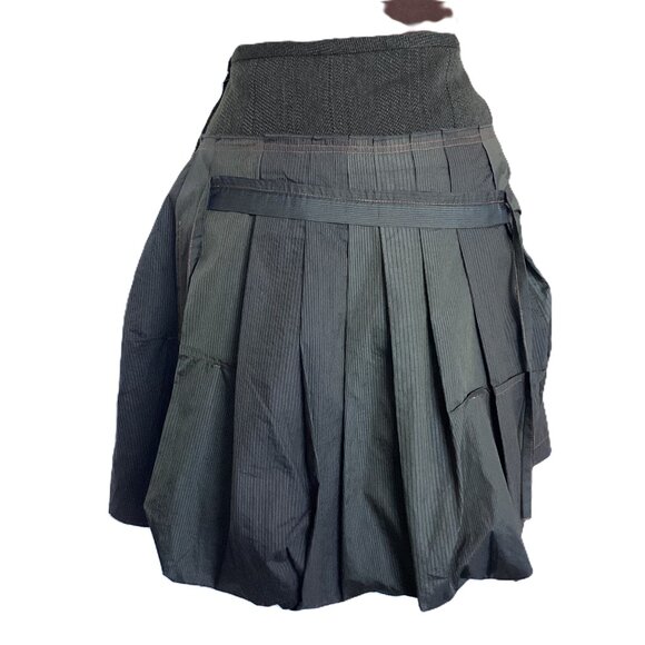 Olive Peated Bubble Skirt - Picture 1 of 6